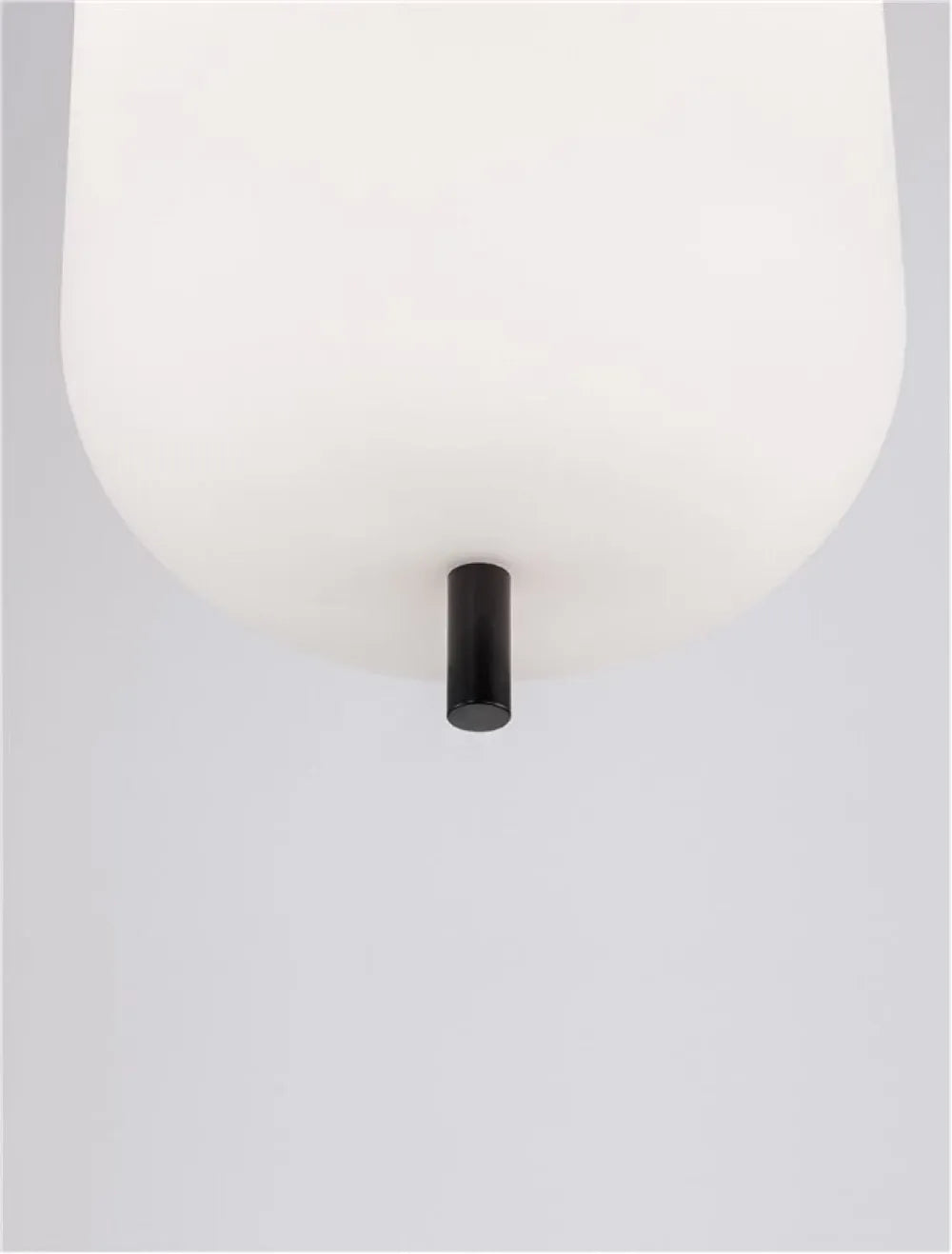 Pendul structura din Metal Negru si abajur din Sticla Alb H120xL22cm IP20 LATO
