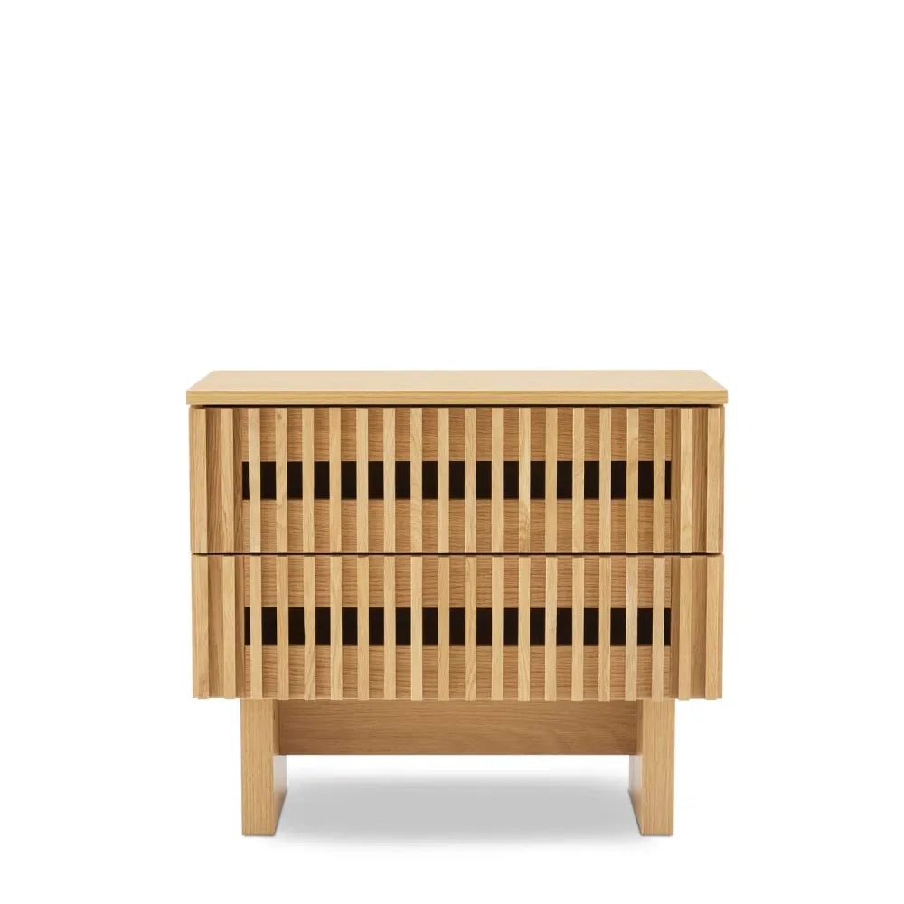 Noptiera cu sertare Lugano de culoare natural L60xH52cm