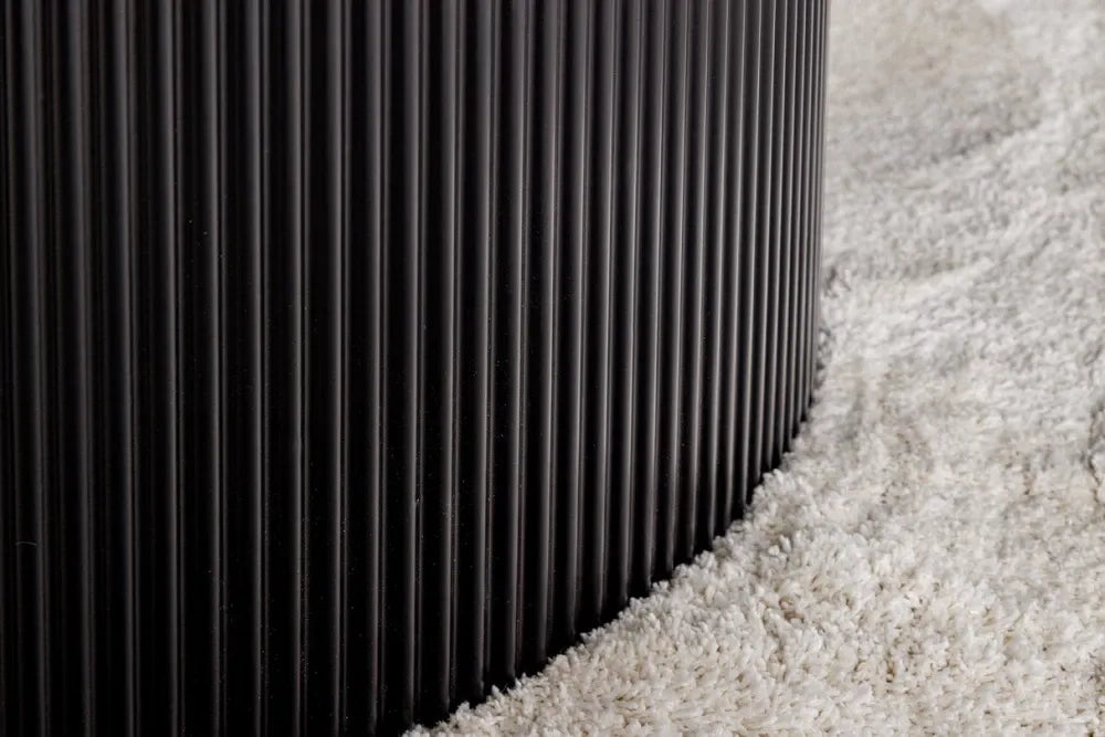 Masa din Ceramica Gri cu efect de marmura si MDF Negru D120xH75cm Unique