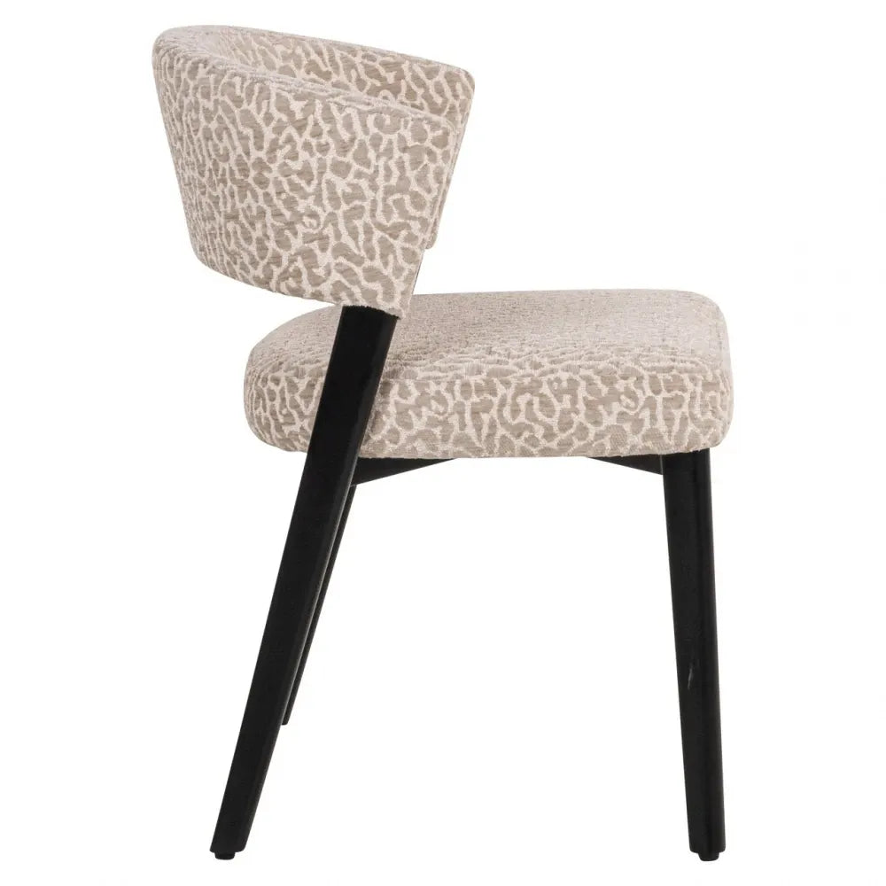 Scaun din Stofa Bej si Metal Negru L51xH77.5cm Zeno Richmond interiors