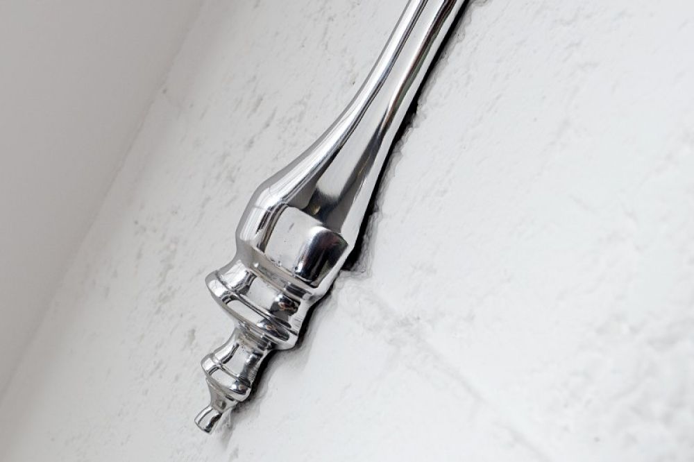 Etajera suspendata din Aluminiu Argintiu Scala L80xH80cm