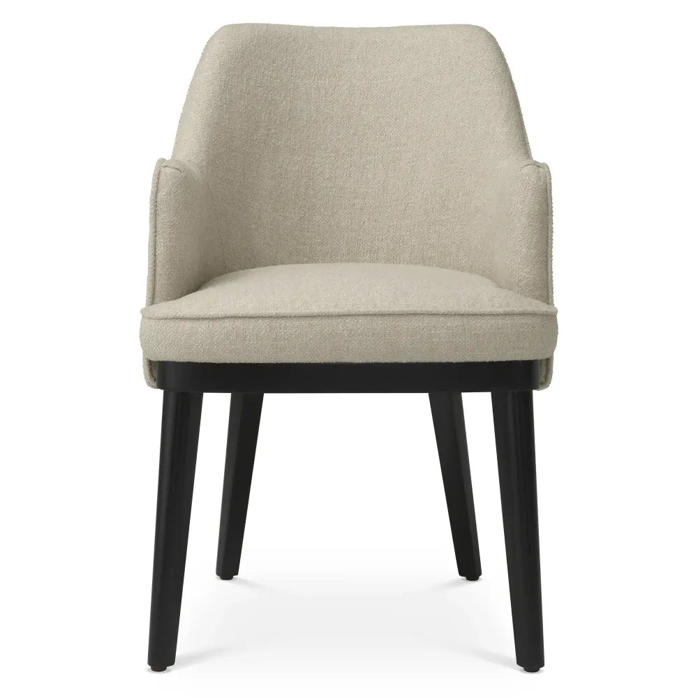 Scaun tapitat cu Stofa Ecru L55xA64xH84cm Lavinia Eichholtz