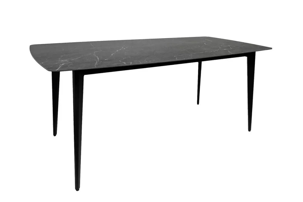 Masa din Ceramica Negru antracit si Metal Negru L180xH76cm Milano
