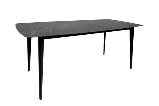 Masa din Ceramica Negru antracit si Metal Negru L180xH76cm Milano
