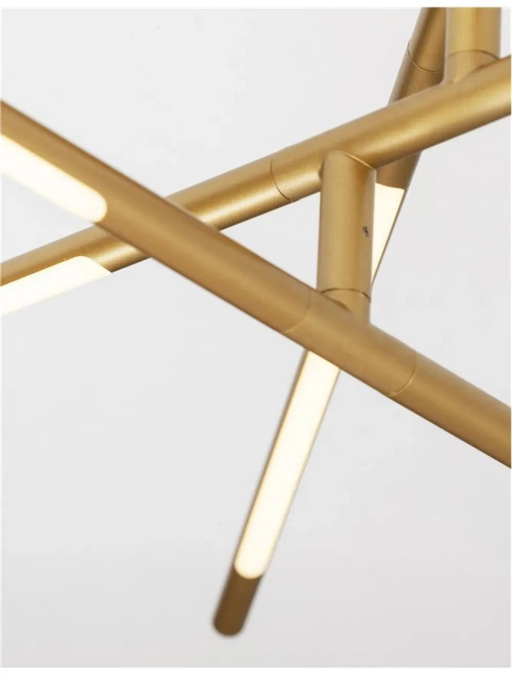 Plafoniera structura din Metal Auriu si abajur din Acrilic Alb H25.5xL84cm IP20 32W 2304lm 3000k RACCIO