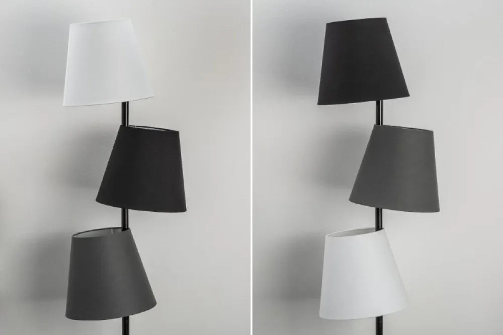 Lampa de podea din Metal Negru si Textil Multicolor H163xD36cm Levels