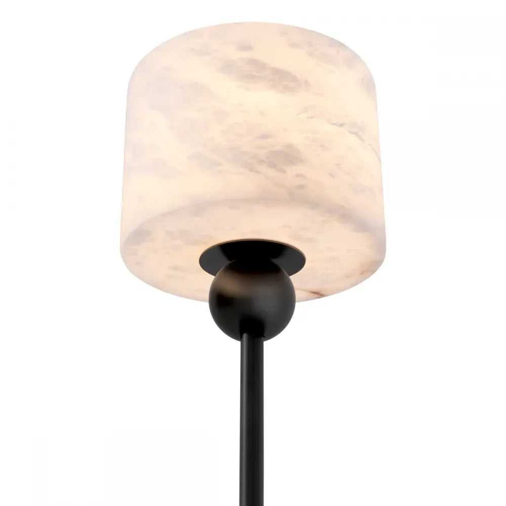 Lampa de podea din Metal Bronz si Alabastru Alb H171xD30cm Etruscan Eichholtz