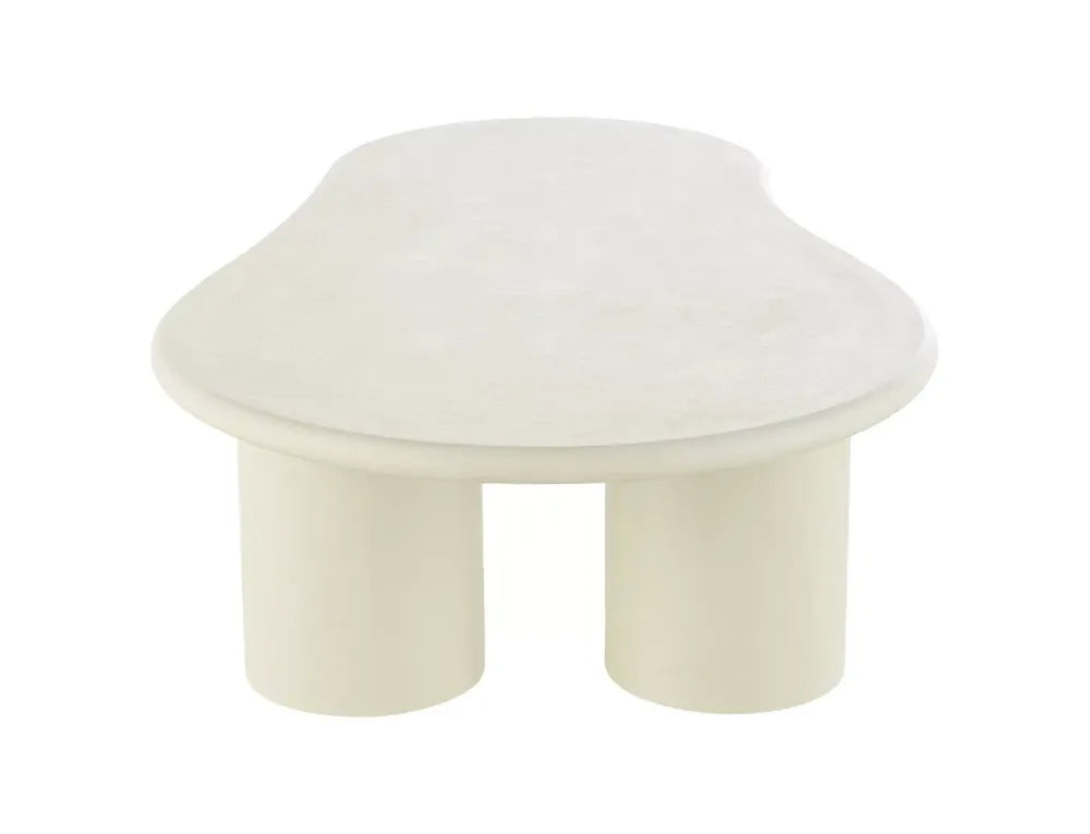Masuta de cafea din MDF+Microciment Ecru L130xH35cm Selena