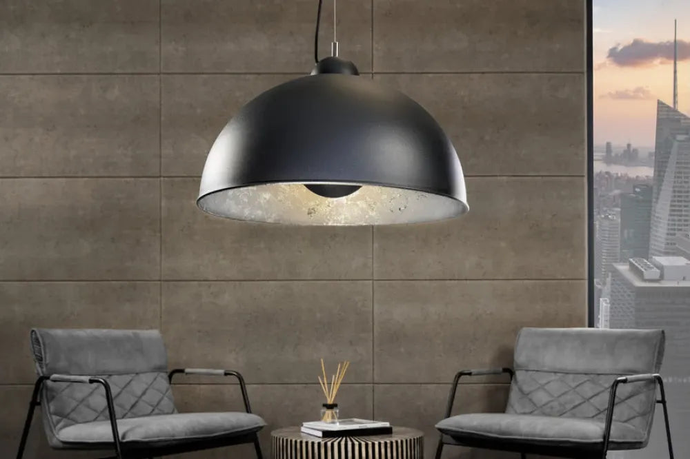Pendul din Metal Negru/Argintiu D53xH33cm STUDIO