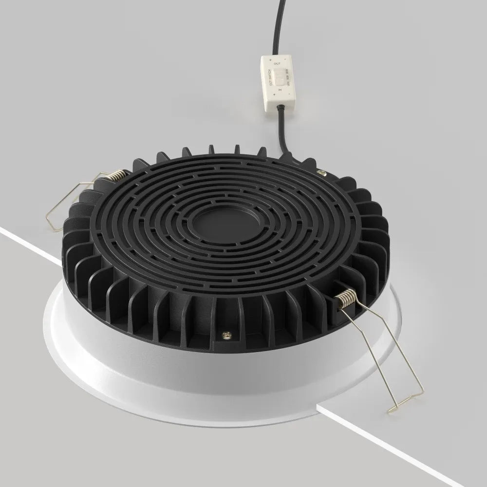 Spot incastrat din Aluminiu/plastic Alb H6xD17.5cm 24W Okno