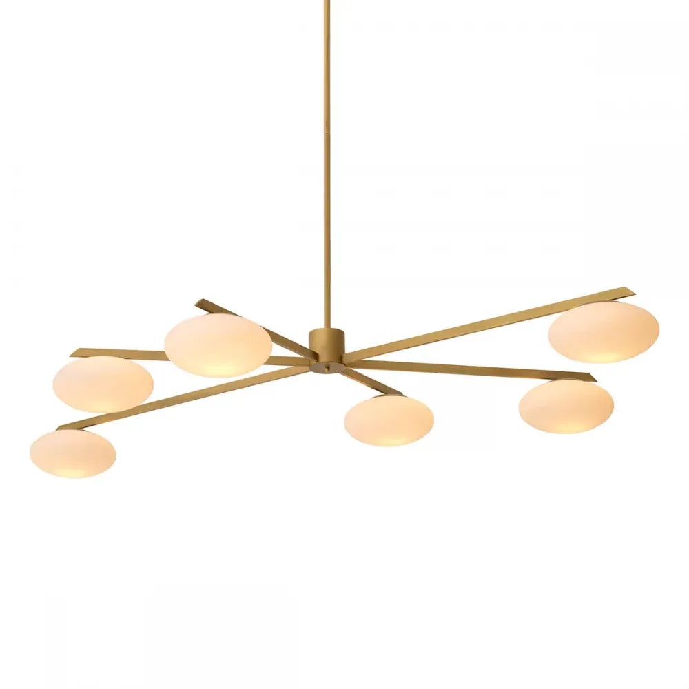 Candelabru din Otel inoxdabil Alama atichizata si Sticla Alb H38xL210cm Evergreen L Eichholtz