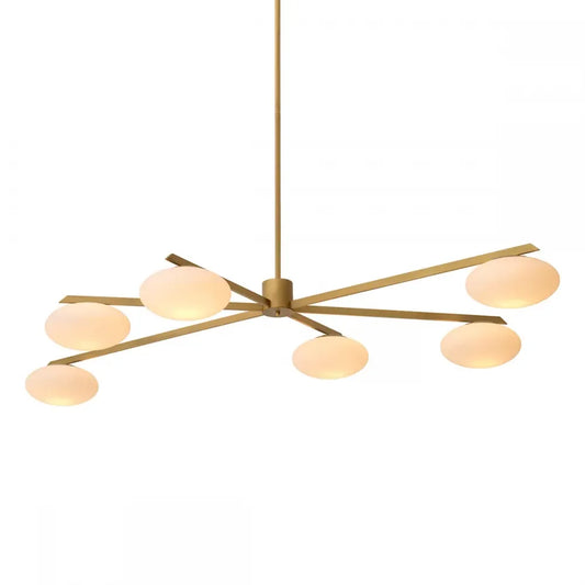 Candelabru din Otel inoxdabil Alama atichizata si Sticla Alb H38xL210cm Evergreen L Eichholtz
