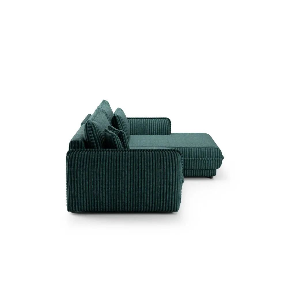 Coltar extensibil cu spatiu depozitare din Corduroy Verde Mojave I