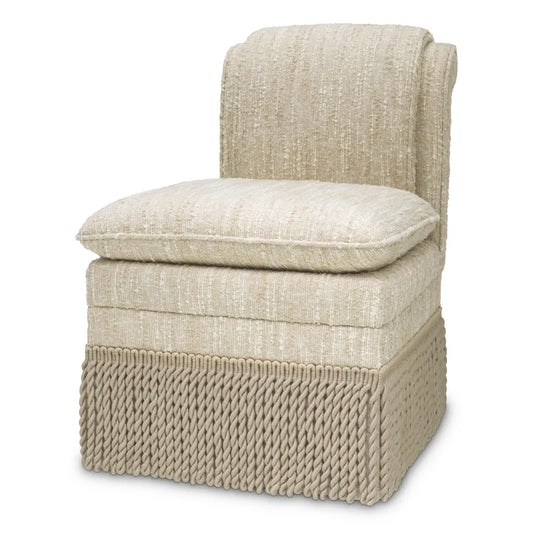 Scaun tapitat cu Stofa boucle Crem L56xA75xH81cm Fairburn Eichholtz