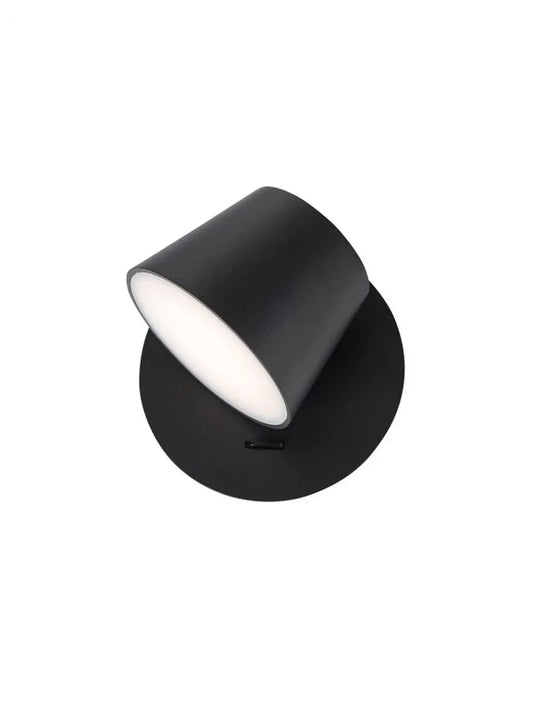 Aplica de perete structura din Aluminiu Negru si abajur din Acrilic Alb H12xL12cm IP20 6W 528lm 3000k AMADEO