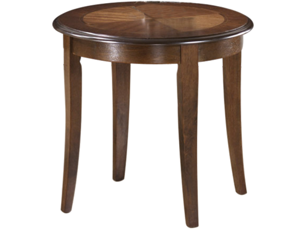 Masuta de cafea Rotunda din MDF si Lemn Maro D60xH55cm California