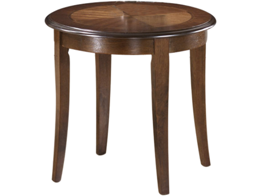 Masuta de cafea Rotunda din MDF si Lemn Maro D60xH55cm California