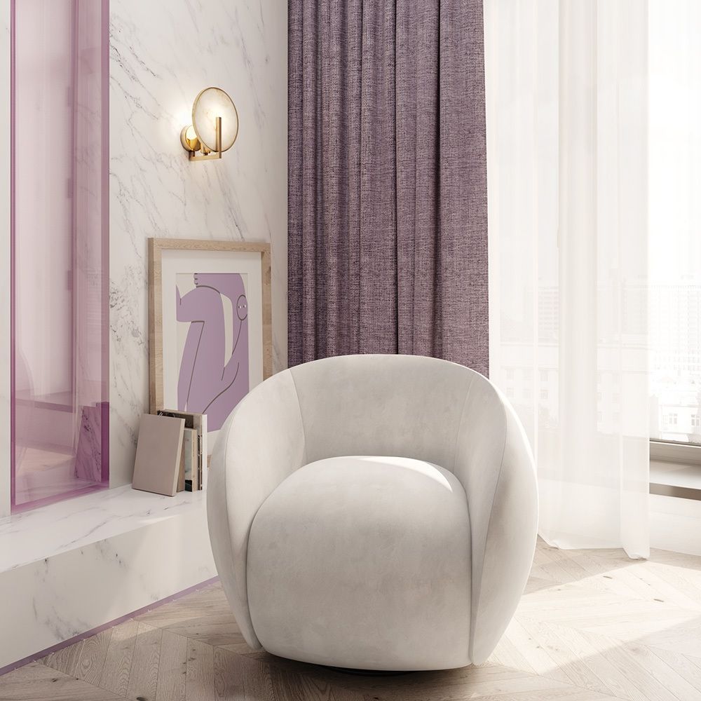 Aplica de perete Metal Auriu D19xH21cm Marmo