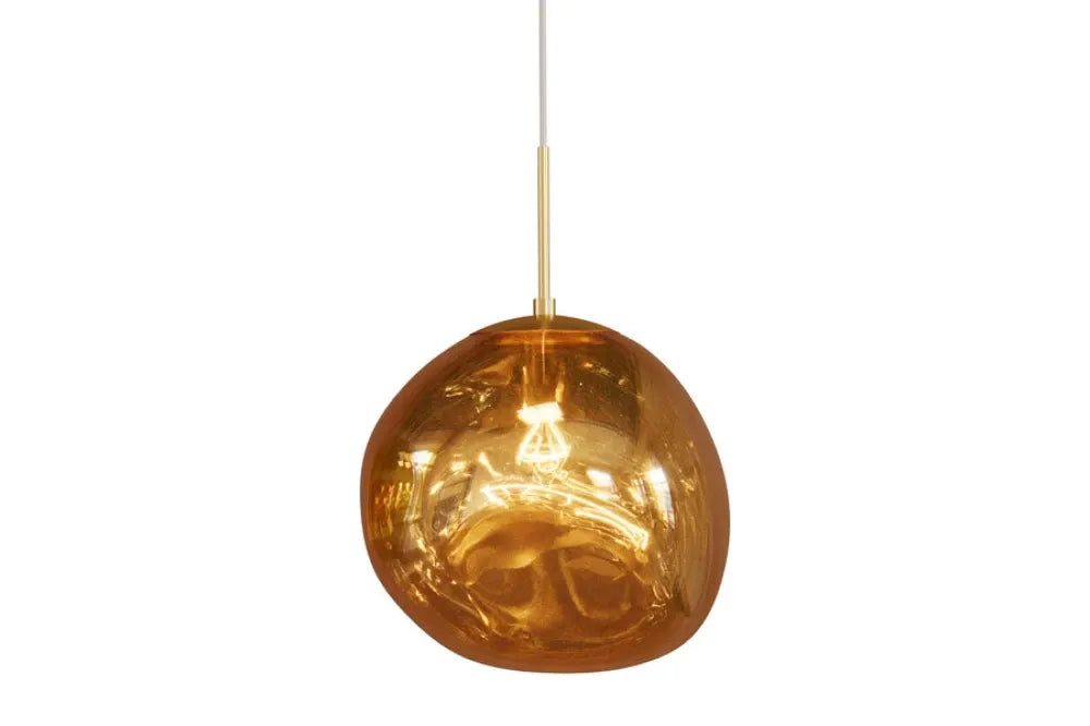 Pendul din Metal Auriu si Sticla Auriu D35xH150cm LIQUID DIAMOND