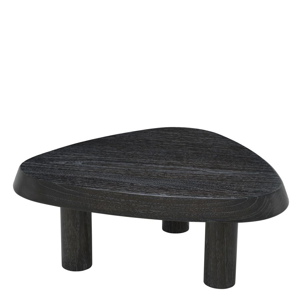 Masuta de cafea Asimetrica din Lemn de mindi Negru L63xH25cm Briel S