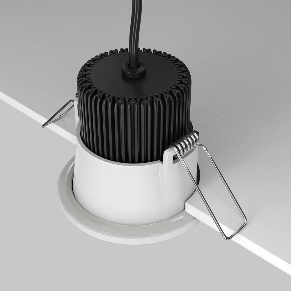 Spot incastrat rotund dimabil din Aluminiu Alb H6xD6cm IP 65 6W 440lm 4000k Zoom