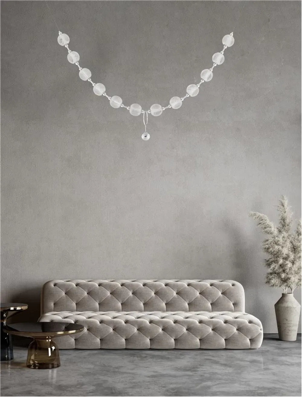 Candelabru structura din Aluminiu Argintiu si abajur din Acrilic Transparent H120xL185cm IP20 49W 3256lm 3200k BRILLANTE
