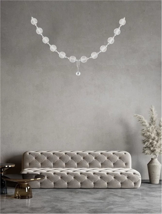 Candelabru structura din Aluminiu Argintiu si abajur din Acrilic Transparent H120xL185cm IP20 49W 3256lm 3200k BRILLANTE