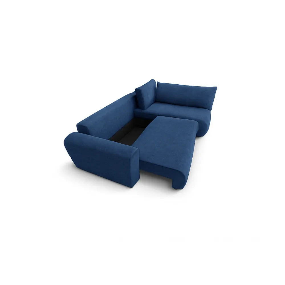 Coltar extensibil si spatiu pentru depozitare Maestro reversibil albastru L270x170cm