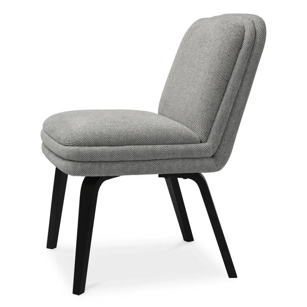 Scaun tapitat cu Stofa Gri L63xA50xH84cm Lucia Eichholtz