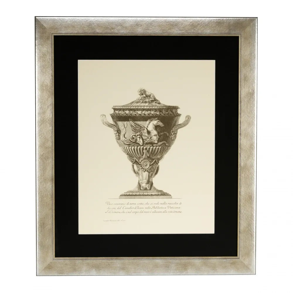 Set 4 tablouri print cu rama din Lemn Argintiu L59xH69cm Giovanni Battista Eichholtz