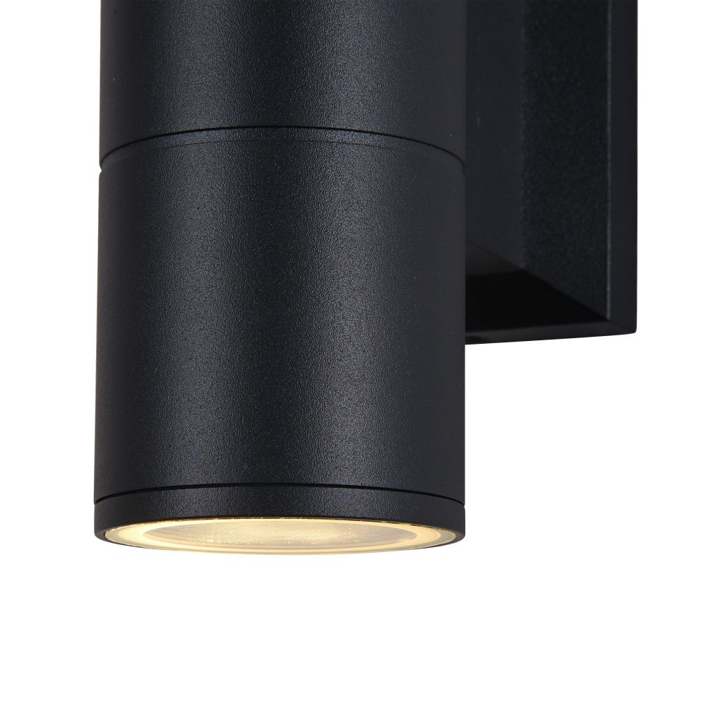 Aplica de perete pentru exterior din Metal Negru cu 2 becuri L7x12xH18cm Bowery