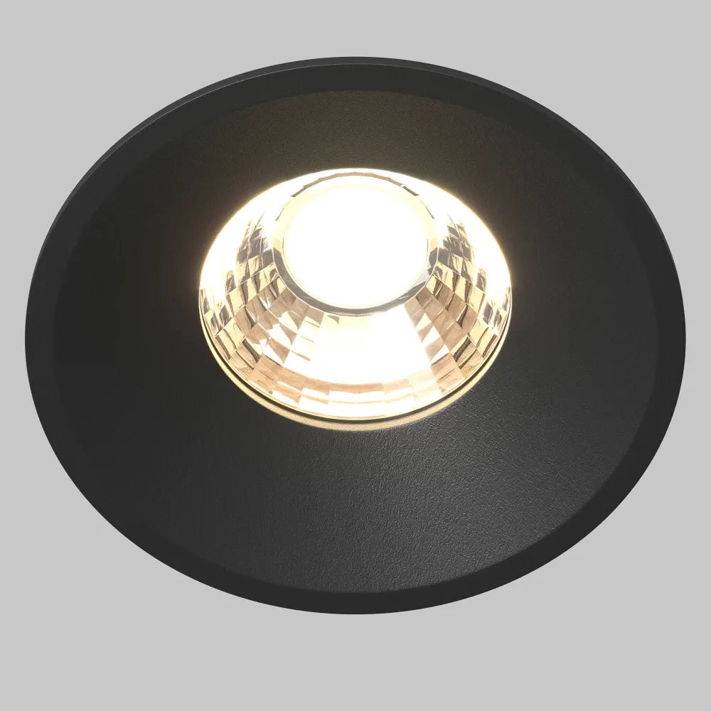 Spot incastrat din Aluminiu Negru H6xD8cm 12W 840lm 3000k Round
