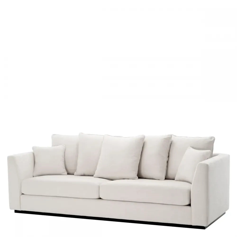 Canapea fixa tapitata cu Stofa Avalon Alb L255cm Taylor Eichholtz