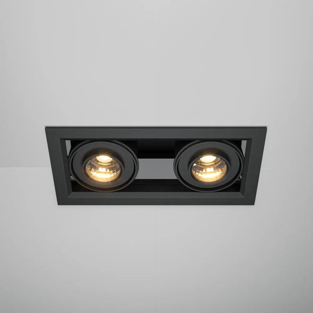 Spot incastrat din Aluminiu Negru H7.5xL19.4cm 20W Metal Modern