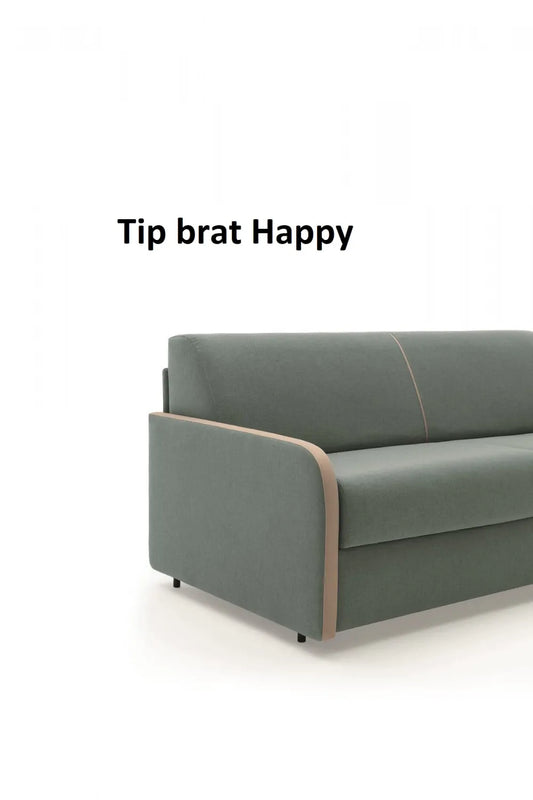 Canapea 3 locuri extensibila cu saltea de 140x199cm Naxos