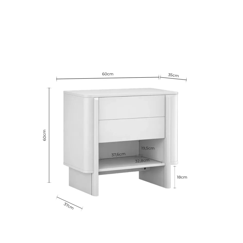 Noptiera cu sertar Sidney de culoare natural L60xH60cm