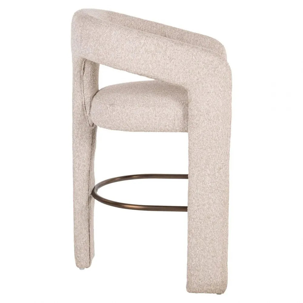 Scaun de insula tapitat cu Stofa Crem L56xH94cm Belle Richmond interiors