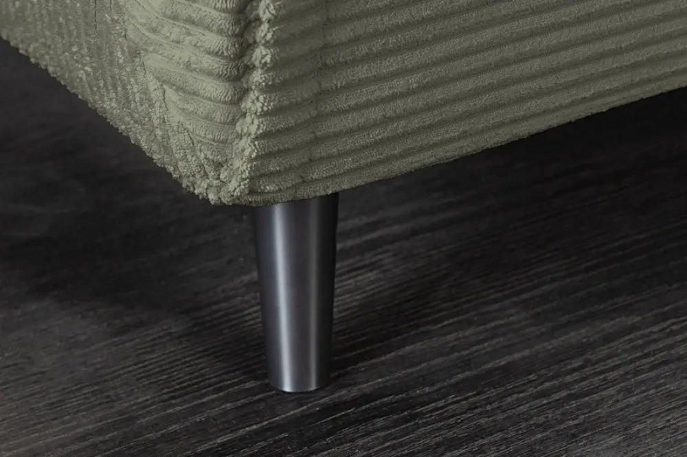 Fotoliu cu functie de dormit tapitat cu Raiat Verde si picioare din Lemn de pin Negru H83xL140xA90cm SMART MULTIFUNCTION