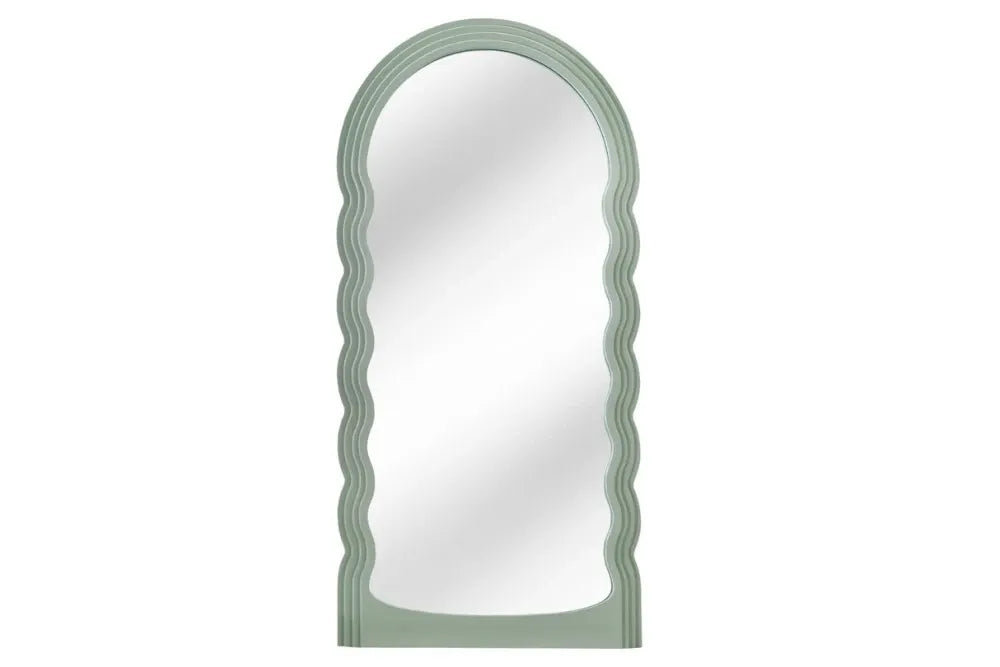 Oglinda cu rama din Poliuretan/MDF Verde H160xL80cm Wave