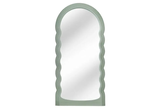 Oglinda cu rama din Poliuretan/MDF Verde H160xL80cm Wave