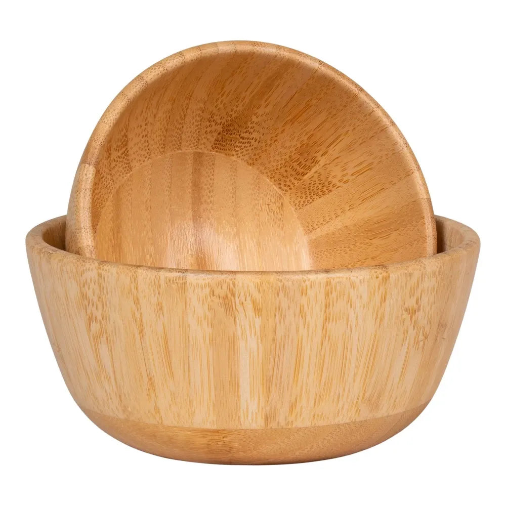 Set 2 boluri din Bamboo Natural H7xD13/15cm Chefalu