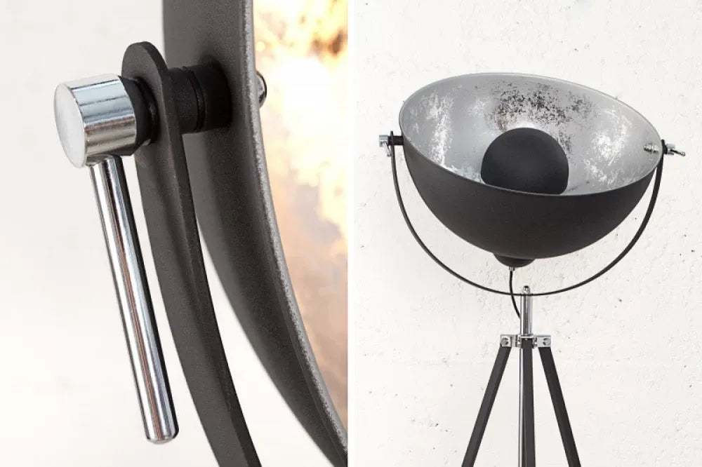 Lampa de podea din Metal Negru/Argintiu H160xL55cm Big studio