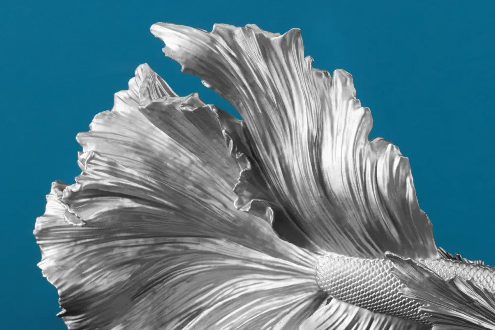 Statueta din Polirasina Argintiu H36xL32cm Crowntail
