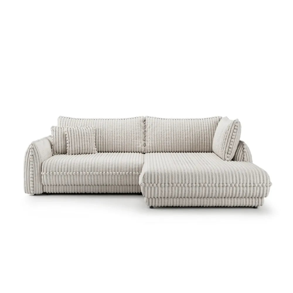 Coltar extensibil cu spatiu depozitare din Corduroy Crem Mojave II