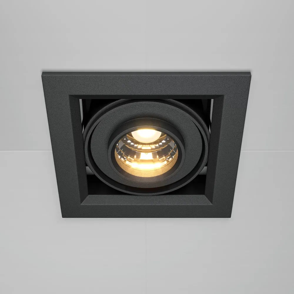 Spot incastrat din Aluminiu Negru H7.5xL9.5cm 10W Metal Modern