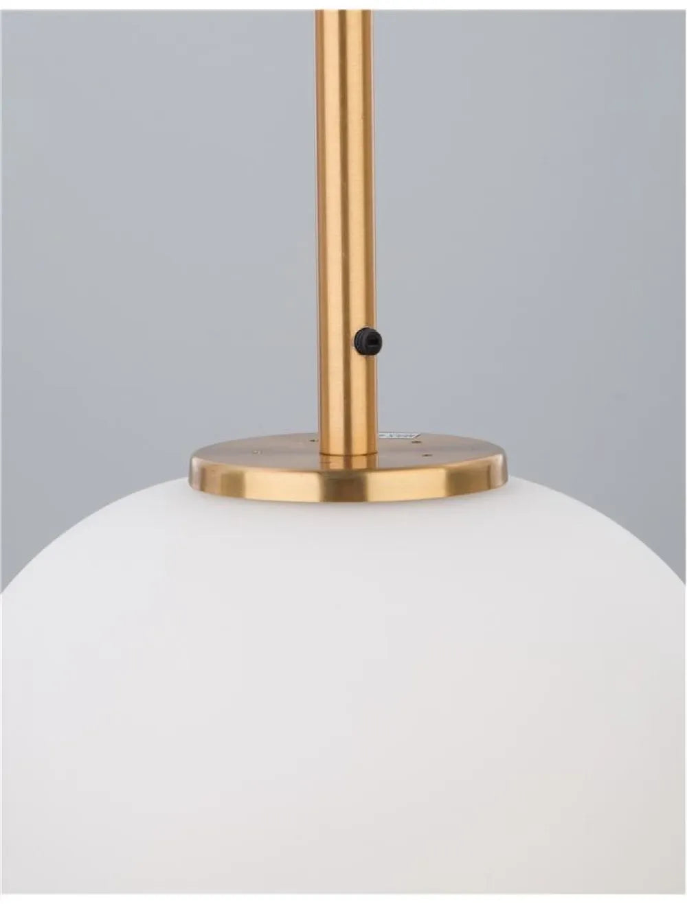Pendul structura din Metal Auriu si abajur din Sticla Alb H120xL27cm IP20 LATO