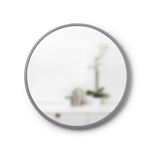Oglinda Rotunda cu rama din Cauciuc Gri Hub D61cm