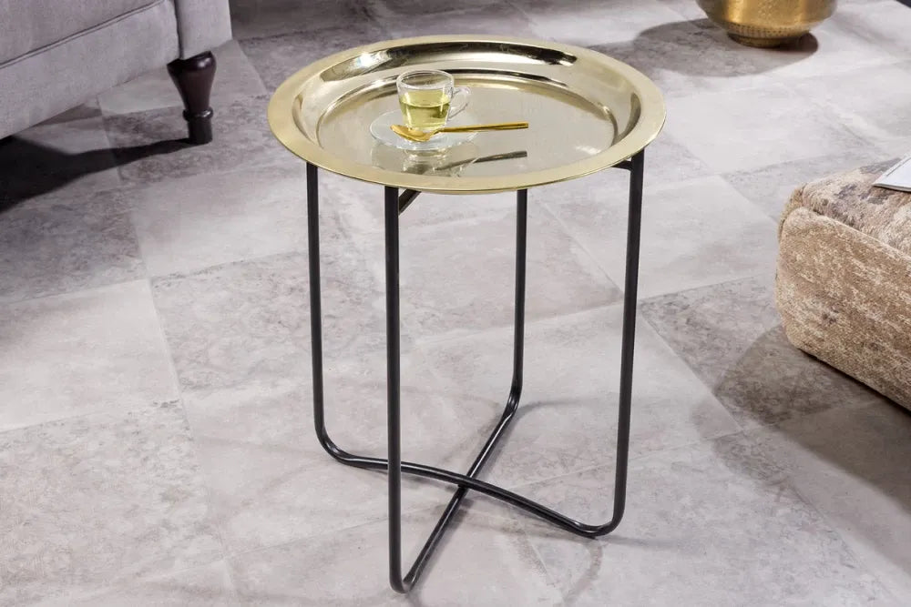 Masuta laterala din Metal Negru L40xH49cm Casablanca
