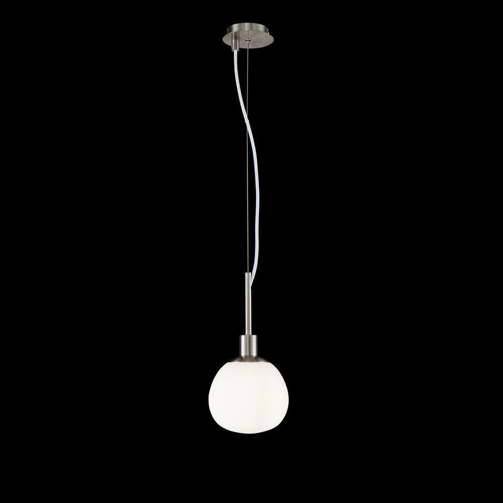 Pendul cu inaltime reglabila din Sticla Alb D15xH181cm Erich