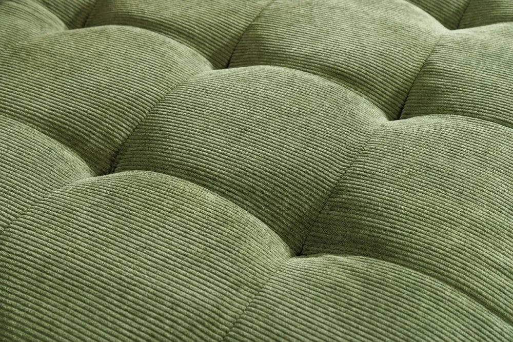 Coltar 3 locuri reversibil tapitat cu Catifea raiata Verde L220cm Stockholm